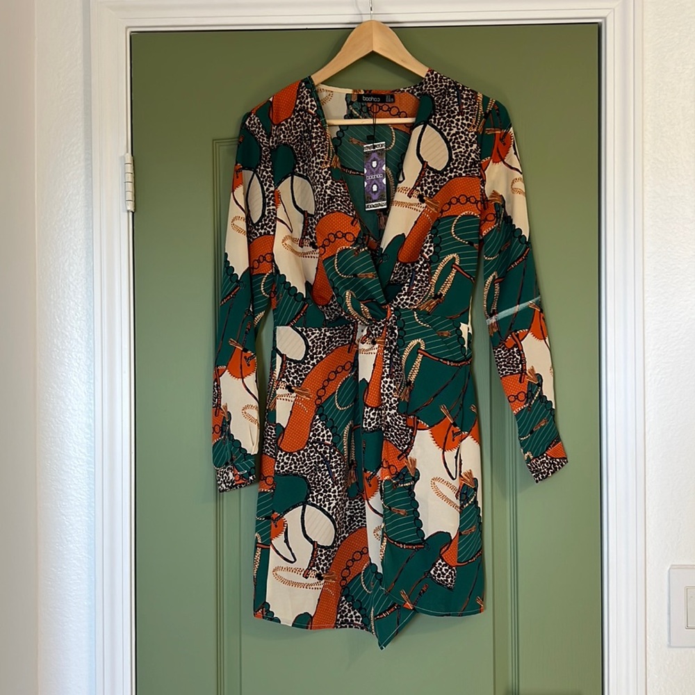 Boohoo wrap dress